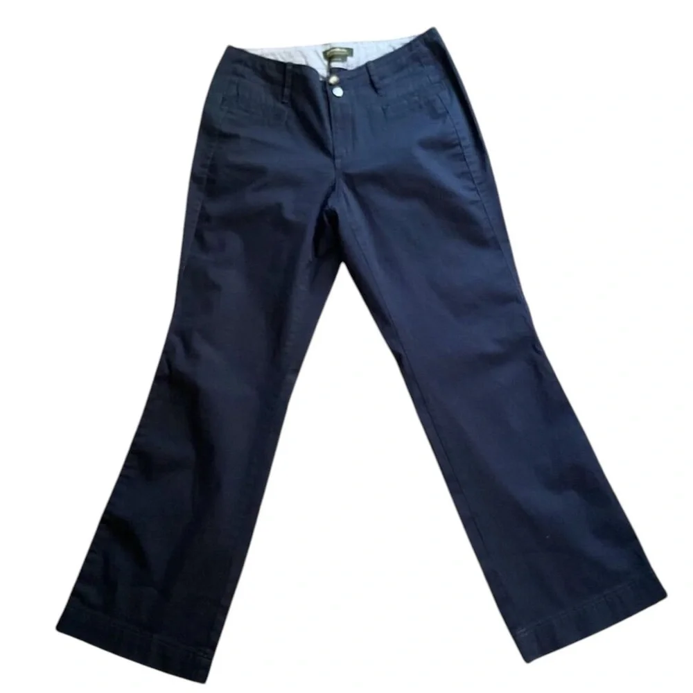 Eddie Bauer Women's Navy Blue Stretch Straight Leg Pants - Size 8 - Picture 2 of 10